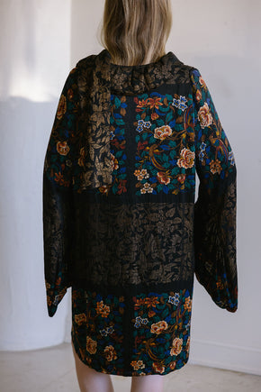 1920s silk lamé cocoon coat