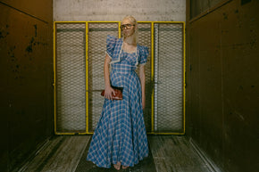 1930s picnic puff sleeve gown set