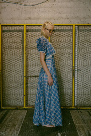 1930s picnic puff sleeve gown set