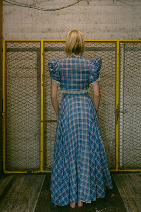 1930s picnic puff sleeve gown set