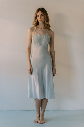 1930s French silk accordian pleated half slip