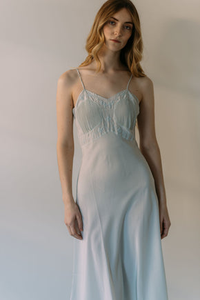 1930s French silk accordian pleated half slip
