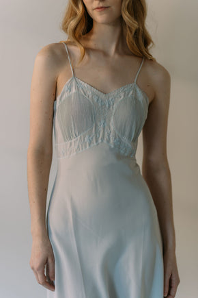 1930s French silk accordian pleated half slip