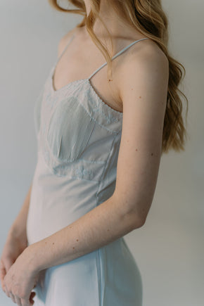 1930s French silk accordian pleated half slip