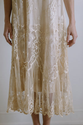1920s lace & tulle gown