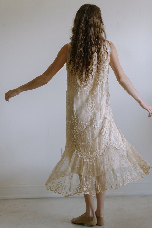 1920s lace & tulle gown