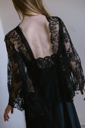 Lucie Ann deadstock chantilly lace set