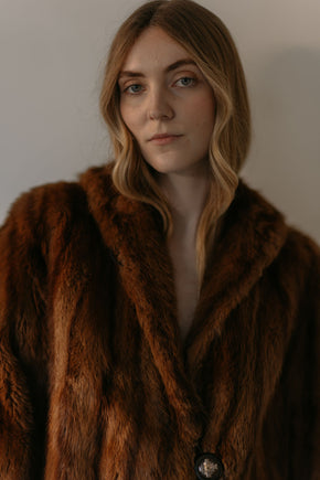 1930s Art Deco mink coat