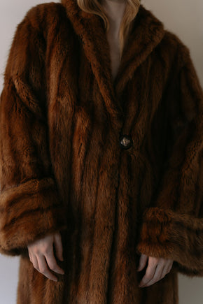 1930s Art Deco mink coat