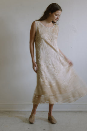1920s lace & tulle gown