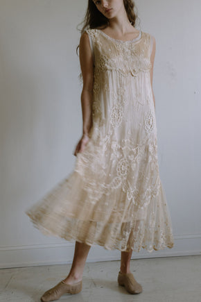 1920s lace & tulle gown