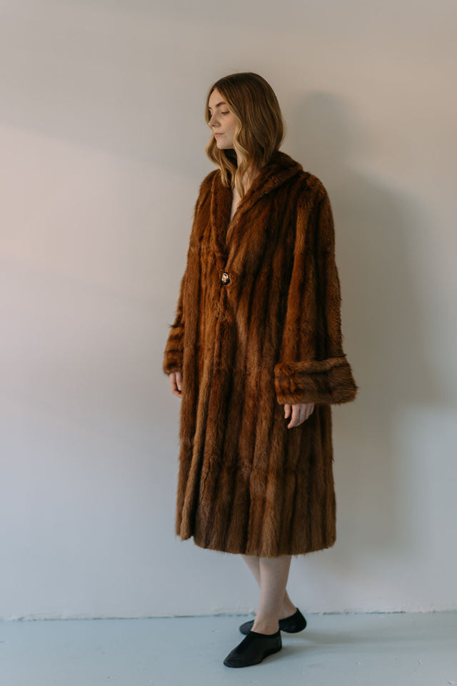 1930s Art Deco mink coat