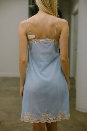 1950s deadstock blue lace lingerie set