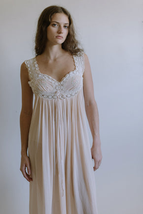 1920s pastel silk nightgown
