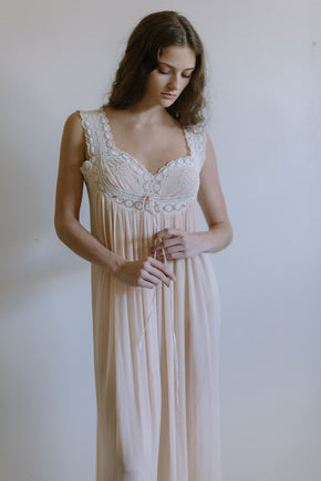 1920s pastel silk nightgown