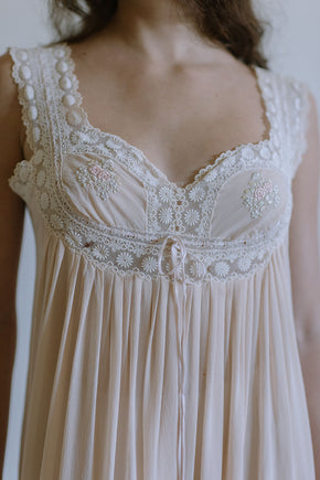 1920s pastel silk nightgown