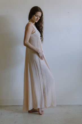 1920s pastel silk nightgown