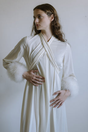 1960s Lucie Ann Marabou robe