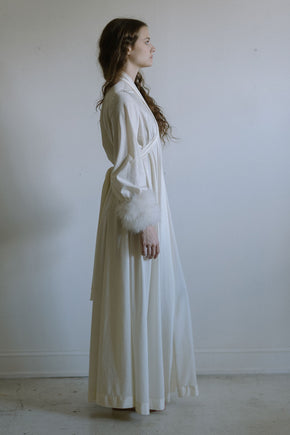 1960s Lucie Ann Marabou robe