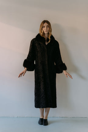 1960s German lamb and fox coat