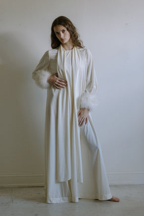 1960s Lucie Ann Marabou robe