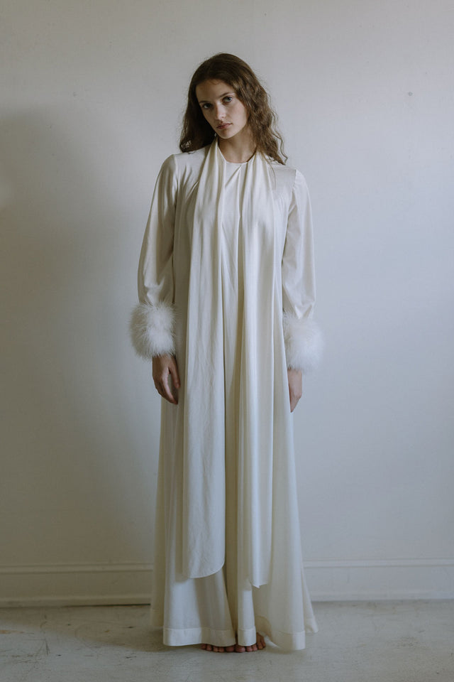 1960s Lucie Ann Marabou robe