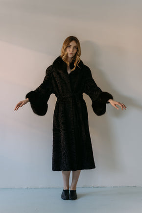 1960s German lamb and fox coat
