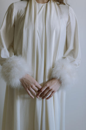 1960s Lucie Ann Marabou robe