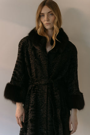 1960s German lamb and fox coat