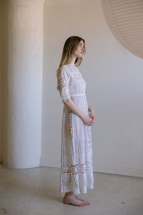 1900s lace cotton lawn gown