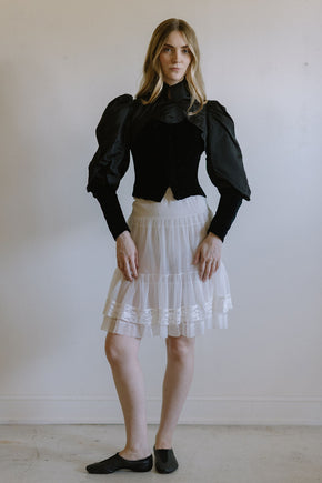 1890s silk velvet bodice
