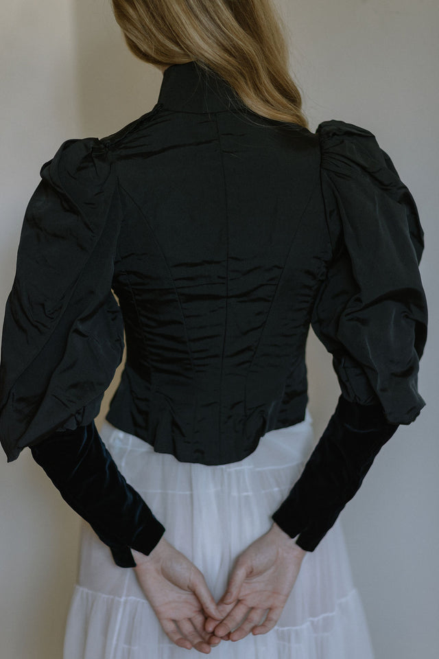 1890s silk velvet bodice