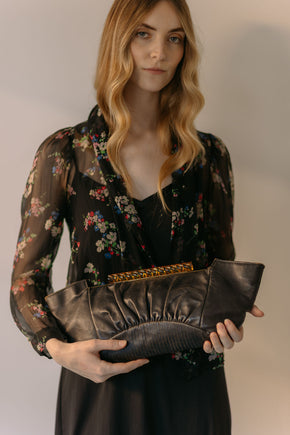 1930s French bakelite and leather XL Clutch bag