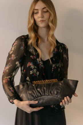 1930s French bakelite and leather XL Clutch bag