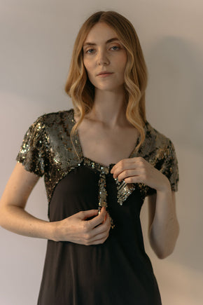 1930s gelatin sequin shrug