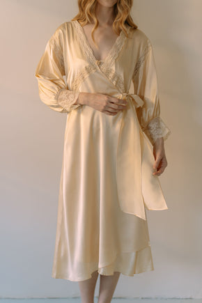 Vintage 1990s cream silk bridal set