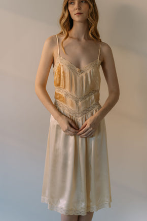 Vintage 1990s cream silk bridal set