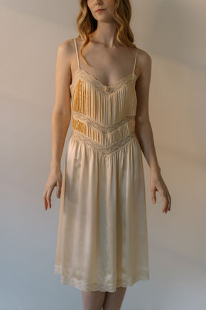 Vintage 1990s cream silk bridal set