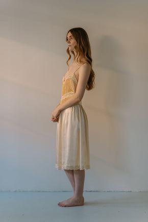 Vintage 1990s cream silk bridal set