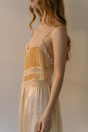 Vintage 1990s cream silk bridal set