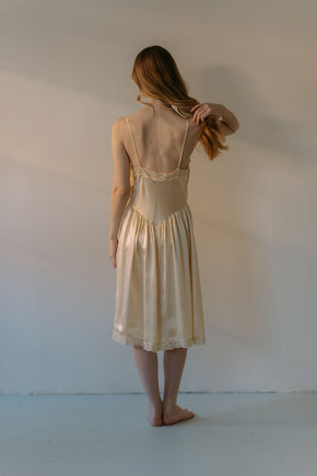 Vintage 1990s cream silk bridal set