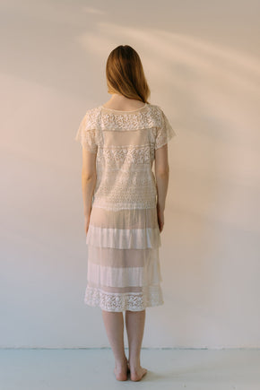 antique 1920s embroidered net lace dress