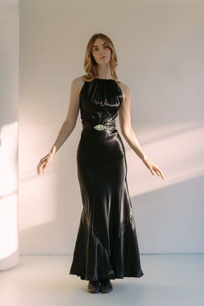 Early 1930s NRA Label silk satin gown