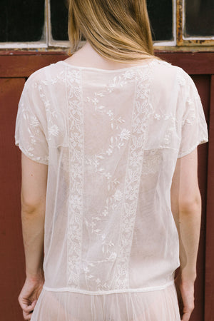 1920s embroiered net filet lace dress