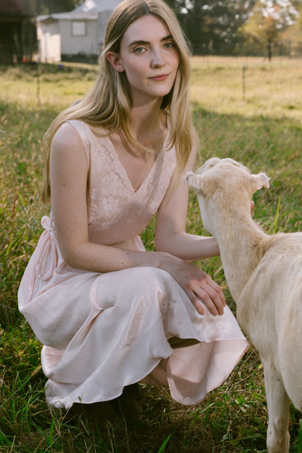 1930s jacquard silk lace nightgown