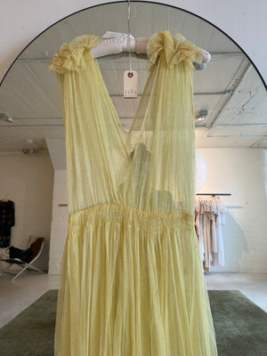 1930s yellow tulle gown