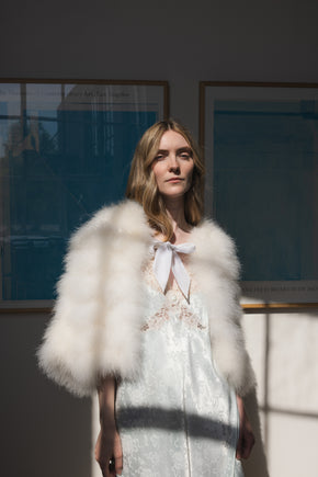 1960s ivory marabou feather cape