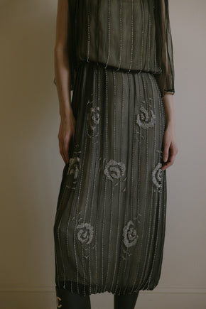 1920s silk evening dress