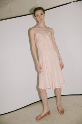 1930s silk monogrammed slip, France