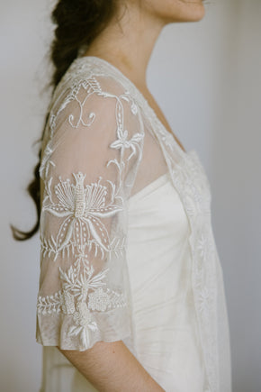 1920s whitework net dress